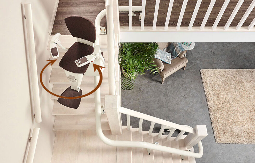 椅子が自動で左右に旋回します